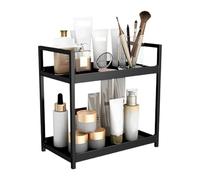 Organizzatore per scaffali da scrivania a 2 livelli - Piccola libreria indipendente e supporto per il bagno | Espositore da banco versatile per libri di cosmetici, organizer da scrivania compatto per