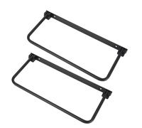 Organizzatore per Scarpe, 2 Set Pieghevole Facile Installazione Montata a Parete Scaffale per Hotel (BLACK)