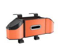 Organizzatore per Sedile Auto per Audi Q7 4L 4M e-Tron SUV 2015-2024, Porta Fazzoletti Portabicchieri Pelle Grande capacità,Orange