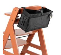 Organizzatore per seggiolone, 1 set, in feltro, nero, adatto a tutte le marche e a tutti i modelli, con tante tasche per organizzare gli oggetti del bambino, borsa appesa per il seggiolone