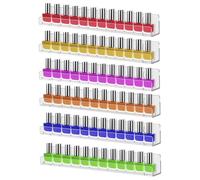 Organizzatore per smalti da 38,1 cm, organizer per smalto per unghie, supporto per smalto acrilico fino a 90 bottiglie, espositore da parete per oli essenziali, vernice (6 ripiani)