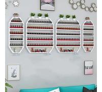 Organizzatore per smalti da Parete in Metallo con espositore, Adatto per Cosmetici Come Rossetti, profumi e Oli Essenziali. Ideale per Centri Benessere Domestici e saloni di Bellezza. Colore