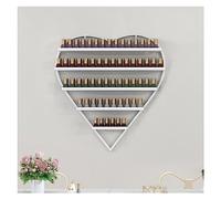 Organizzatore per smalti da Parete: Porta smalti da Parete in Metallo a Forma di Cuore con Design fluttuante, Adatto per riporre e organizzare Gli smalti. Ideale per Spa domestiche, saloni d