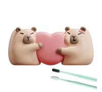Organizzatore per spazzolino da denti elettrico, portaspazzolino da denti affascinante | supporto decorativo per dentifricio da bagno con design Capybara per famiglia, coppie,