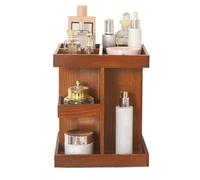 Organizzatore Per Trucco Rotante 360 - Organizzatore Per La Cura Della Pelle Rotante | Organisatore Di Profumi Che Ruota Rotant | Display Portatile In Legno Per Casa DORM CAMERA BAMBINE CAMPIONE B