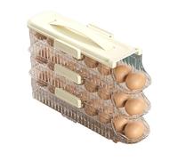 Organizzatore per uova per frigorifero: scatola per uova salvaspazio vassoio per uova durevole | Dispenser moderno per porta uova con ruote, scatola di stoccaggio per uova fr