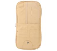 Organizzatore per Visiera Auto e Tasca Documenti Portaocchiali | PU Beige, Clip Sicure e Formato Compatto, per Carte e Fogli, Spazio Sempre Ordinato