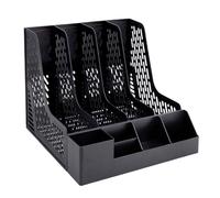 Organizzatore Plastica Desk E Cartella Archiviazione File 4 Paratteristiche In Plastica Magazine Holder Per L'organizzazione Legno Organizzazione Per Ufficio Organizzatore