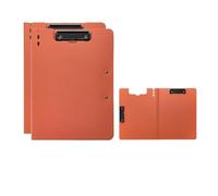 Organizzatore porta file Cartella da 2 pezzi con doppia clip for ufficio Blocco note A4 for informazioni sui file Tasca di espansione(Orange)