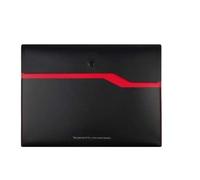 Organizzatore porta file Cartella for buste A4 Clip in plastica a doppio strato con chiusura a scatto Organizzatore di file documenti for l'home office scolastico Tasca di espansione(Red)