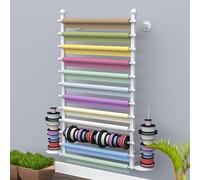 Organizzatore Porta Nastro Montato a parete Espositori per foulard a nastro, Carta da regalo Supporto di stoccaggio, Scaffale in filo metallico per Fiorista Camera da letto 70 80 100 120 cm di lunghez