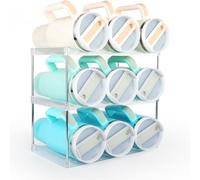 Organizzatore porta tazze impilabile 4 livelli acrilico adatto per bottiglie d'a