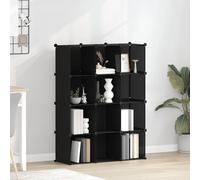 vidaXL Organizzatore Portaoggetti con 12 Cubi Nero in PP
