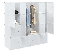Organizzatore Portaoggetti con 16 Cubi e Aste per Appendere PP