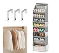 Organizzatore Portascarpe Da Appendere alla Porta,8 Ripiani Porta Scarpe Posteriore Per 16-24 Paia,Contenitore Per Lavanderia Bagno Camera Dormitorio Ingresso | Stanza Lavanderia