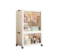 Organizzatore portatile per armadio, armadio pieghevole in plastica, soluzione di archiviazione autoportante per camera da letto, grande capacità, facile da montare
