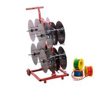 Organizzatore portatile per bobine, porta bobine per cavi elettrici, vassoio portaoggetti da 4/6/8, facile da spostare, adatto per uso elettrico industriale e al dettaglio(8 Reel)