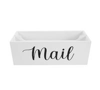 Organizzatore Postale in Legno Bianco per Scrivania e Bancone | Scomparti Multipli, Divisori Interni, Opzione a Parete, per Lettere, Chiavi e Documenti in Ufficio