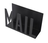 Organizzatore postale in metallo lavorato con elegante design Hollow, adatto per Bills Letters Papers, per ufficio domestico (nero)