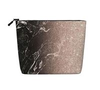 Organizzatore quotidiano resistente all'acqua resistente all'acqua della borsa con cerniera di grande capacità della canapa falsa della cassa cosmetica di viaggio dell'oro rosa di