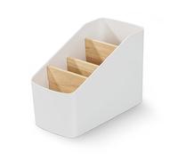 Organizzatore Remoto Scrivania, Porta Telecomandi Organizer Universale Ufficio Scatola Portaoggetti Da Scrivania 4 Scomparti per Riporre Telecomandi, Cosmetici, Cucina, Bagno