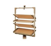 Organizzatore rotante estraibile, design retrattile in metallo, impilabile, organizer verticale per risparmiare spazio