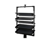 Organizzatore rotante estraibile, design retrattile in metallo, impilabile, organizer verticale per risparmiare spazio