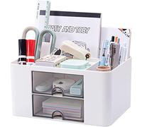 Organizzatore Scrivania Versatile Con 5 Scomparti, 2 Cassetti E Opzioni Di Conse