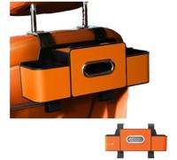 Organizzatore Sedile Auto 4 Tasche Impermeabile(Orange) | 4 tasche rete, 4 tasche tessuto, 2 con patta privacy, garantito, spazio extra