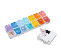 Organizzatore settimanale intelligente di pillole, portapillole digitale | Dispenser elettronico per pillole con scatola promemoria - Organizer intelligente per pillole con allarme per integratori, me