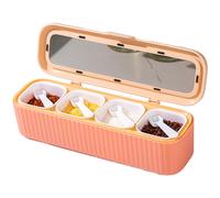 Organizzatore Spezie per casa 4 Griglie Materiale ABS 27,5x7,5x8 cm per verde