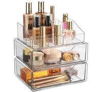 Organizzatore trasparente per trucchi, organizer per cosmetici in acrilico, per ragazze, comÃ², bagno, scrivania, bancone in plastica, porta gioie