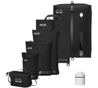 Organizzatore Valigie Compressione Cubo Imballaggio Set di 6 Riutilizzabile TPU Sacchetti Sottovuoto con IPX8 Impermeabile Cerniera Sacchetti Sottovuoto per Vestiti, Biancheria Intima, Calzini, Scarpe