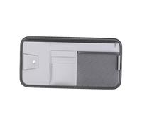 Organizzatore Visiera Parasole Auto per Ford Focus 2 Mk2 Mk3 Ecosport Fiesta Mk7 2009-2017, Multifunzionale Porta Carte, Organizzatore Alette in Pelle con Porta Occhiali,Grey