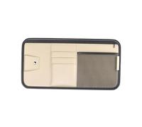 Organizzatore Visiera Parasole Auto per Ford Focus 2 Mk2 Mk3 Ecosport Fiesta Mk7 2009-2017, Multifunzionale Porta Carte, Organizzatore Alette in Pelle con Porta Occhiali,Beige