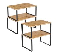 Organizzatori Da Cucina, Set Di 4 Scaffali Da Banco, Portaoggetti per Armadietto