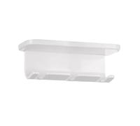 Organizzatori da parete per bagno per spazzolino da denti dentifricio mensola montata adesivo Materiali ABS Disegni efficienti per lo spazio Rack di stoccaggio per spazzolino da denti