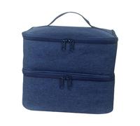 Organizzatori da viaggio per smalto per unghie ad alta capacità con scomparti protettivi per asciugatrice sezioni regolabili disegni robusti organizzatori per smalto per unghie, blu navy, Taglia unica