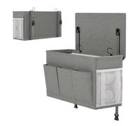 Organizzatori del capezzale - Box di stoccaggio da 14,57 pollici per dormitorio, design a più tasca con facilità, porta organizzatore per camera da letto, bagno, vivaio, appartamento, uso domestico