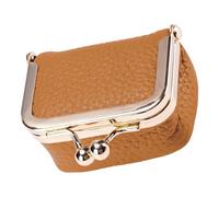 Organizzatori di gioielli da viaggio con scatola dei baci anelli portamonete per orecchini, anelli, collane, bracciali, custodia in pelle con portamonete portatile per donne, Caramello, Bellezza di