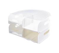 Organizzatori di stoccaggio delle uova di rotolamento a doppio strato U Frigorifero Food Safe PP Kitchen Container Kitchen Eggs Storage Box Con Roll Out Design