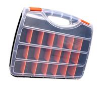 Organizzatori di strumenti trasparenti Scatole Scomparti regolabili Chiusure sicure Maniglia ergonomica per accessori hardware Chiusure per custodia hardware