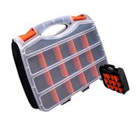 Organizzatori di strumenti trasparenti Scatole Scomparti regolabili Chiusure sicure Maniglia ergonomica per accessori hardware Organizer per utensili portatili Scomparti per scatole