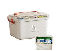 Organizzatori e conservazione dei medicinali - Conservazione portatile per medicinali | Scatola multistrato con grande capacità, resistente alla temperatura, multifunzione per uso domestico, M