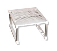 Organizzatori espandibili per scaffali armadietti da cucina, impilabili dispensa, scaffale spezie regolabile armadietti, piano di lavoro, organizzatori armadi e conteni bianco L40-48cm,H23cm,W35-45cm