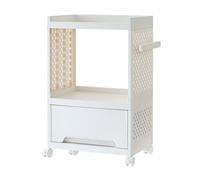 Organizzatori mobili bianchi robusti pratici della soluzione di stoccaggio di due strati degli organizzatori per tenere ordinati gli spazi