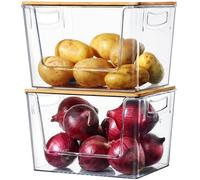 Organizzatori per dispensa, 2 set di organizer impilabili da cucina per cipolla, patate, aglio, frutta, prodotti, verdura