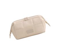 Organizzatori per la toilette a prova di perdite, in poliestere, custodia per cosmetici, resistente all'usura, per Business Trip Spill Proof Cosmetic Travel Case, beige., Mass Beauty