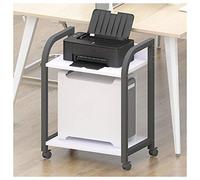 Organizzatori Per Spazi Di Lavoro Supporto Per Stampante Da Tavolo Supporto Per Stampante Mobile Da Pavimento Supporto Per Host Da Tavolo Base Per Rack A Doppio Strato Co-Black-2