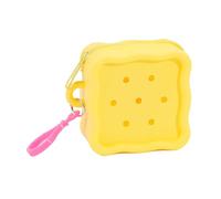 Organizzatori variopinti della moneta del silicone dei sacchetti del cambiamento con il supporto della carta del silicone accessorio dei, Giallo, Taglia unica